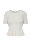 Camisola Manga Curta Folho e Strass BSB