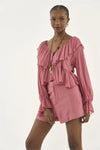 Blusa Fluida Folhos COLCCI