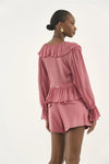 Blusa Fluida Folhos COLCCI