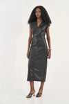 Vestido Midi Slim Eco Pele COLCCI