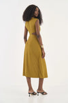 Vestido Midi Cut Out Detalhe Metal COLCCI