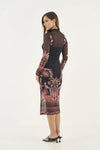 Vestido Tule Midi Estampado COLCCI