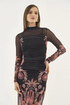 Vestido Tule Midi Estampado COLCCI