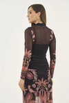 Vestido Tule Midi Estampado COLCCI