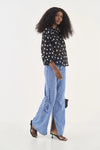 Calça Jeans Juliette Wide Leg Bordado COLCCI