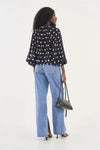 Calça Jeans Juliette Wide Leg Bordado COLCCI