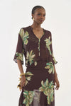 Blusa Floral Com Folhos COLCCI