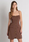 Vestido Mini Estrutura c/ Botões FRACOMINA