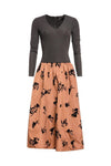 Vestido Longo Tecido Misto FRACOMINA