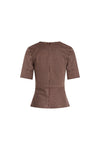 Blusa com Folho Pied-de-Poule FRACOMINA