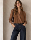 Blusa Cropped Cetim FRACOMINA