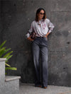 Blusa Cropped Floral FRACOMINA
