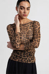 Camisola Animal Print Semi-Transparente DIXIE