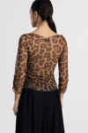 Camisola Animal Print Semi-Transparente DIXIE