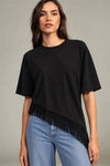 T-Shirt Assimétrica Franjas DIXIE