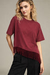 T-Shirt Assimétrica Franjas DIXIE
