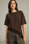 T-Shirt Assimétrica Franjas DIXIE