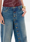 Calça Jeans Pantalona Botões LANÇA PERFUME