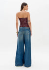 Calça Jeans Pantalona Botões LANÇA PERFUME