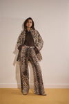 Calça Wide Leg Animal Print LANÇA PERFUME