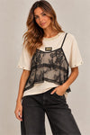 T-Shirt c/ Top Renda GIL SANTUCCI