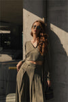 Blusa Crop Cupro SWALLOW