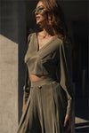 Blusa Crop Cupro SWALLOW