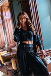 Blusa Crop Cupro SWALLOW