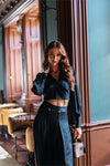 Blusa Crop Cupro SWALLOW