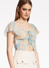 Top Floral Georgette Denny Rose