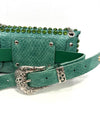 CINTO CROCO COM CLUTCH STRASS Sahoco