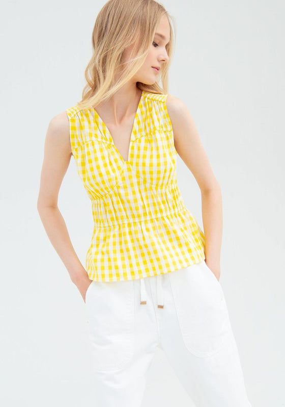 TOP MADE IN VICHY COTTON FRACOMINA