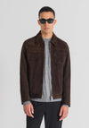 SLIM-FIT GENUINE SUEDE BIKER JACKET ANTONY MORATO