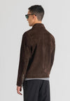 SLIM-FIT GENUINE SUEDE BIKER JACKET ANTONY MORATO