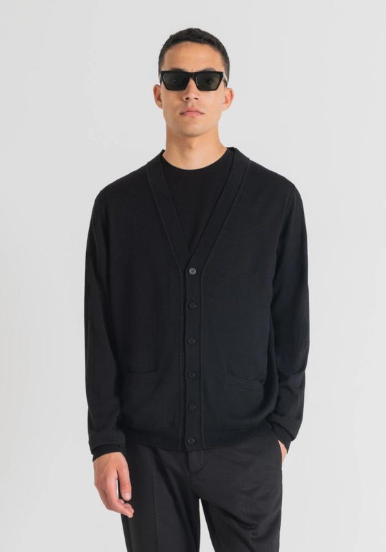 REGULAR FIT CARDIGAN IN SOFT WOOL-BLEND YARN WITH POCKETS ANTONY MORATO